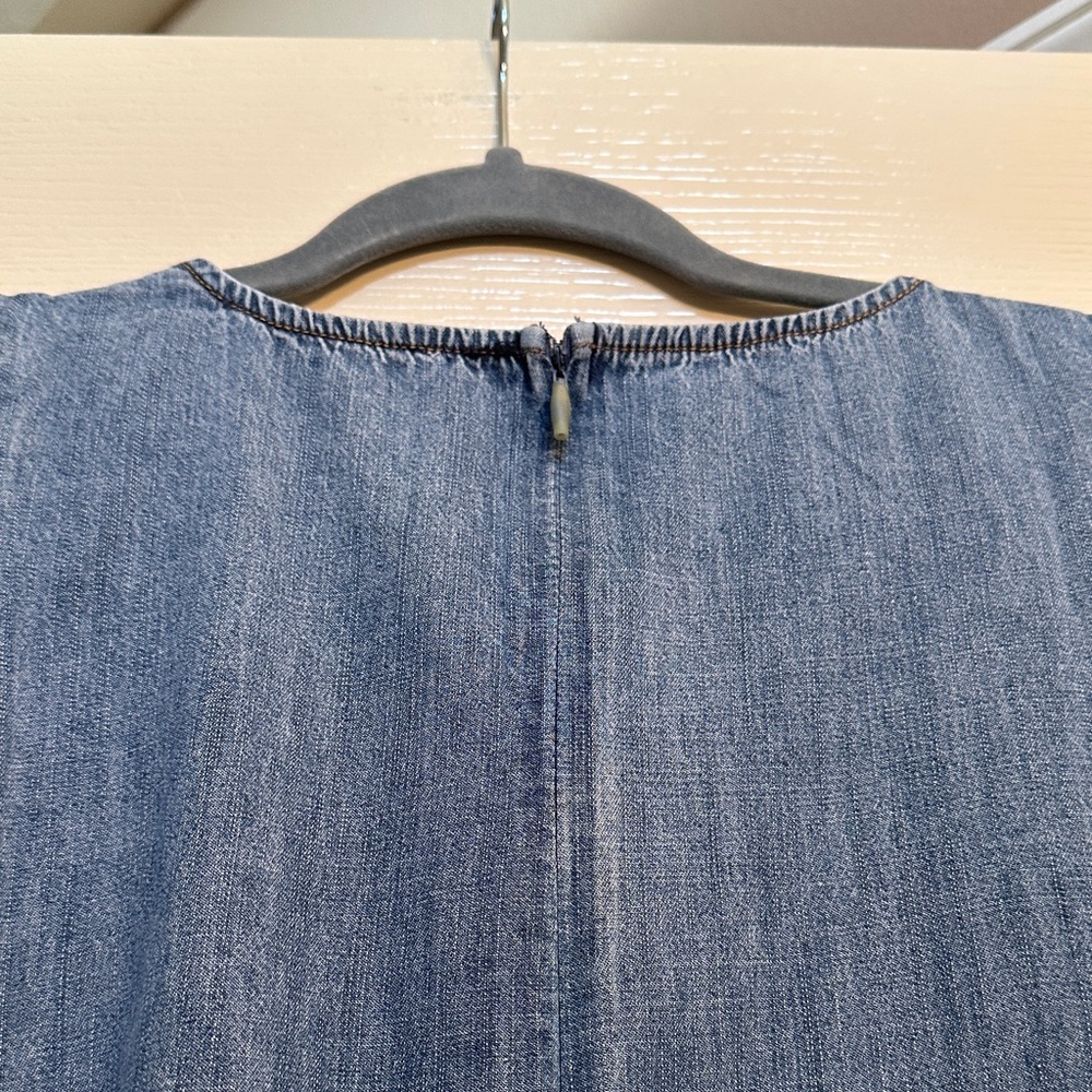 She + Sky Blue Denim Casual Dress - Picture 7 of 9